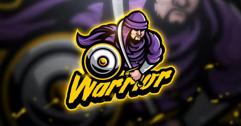 神圣战士电子竞技Logo&队徽设计模板 Warrior Holy – Mascot & Esport Logo