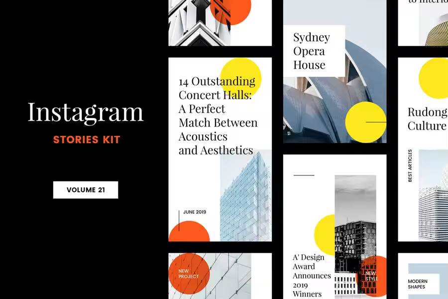 Instagram社交新媒体品牌故事推广设计模板v21 Instagram Stories Kit (Vol.21)