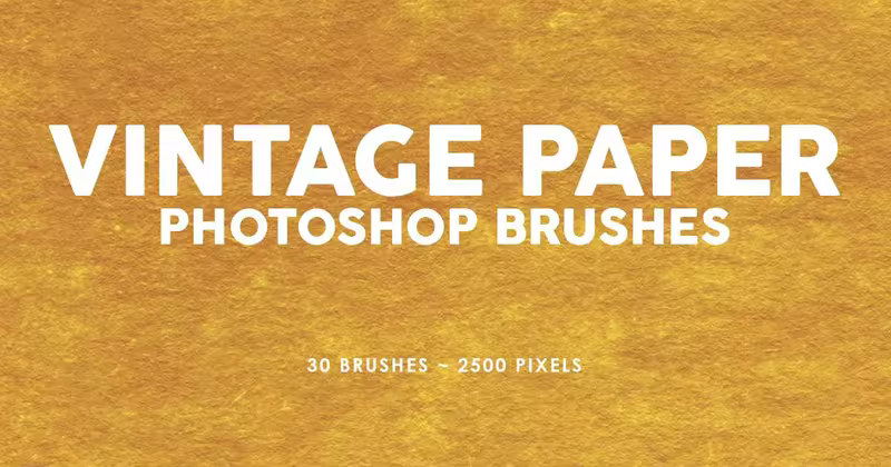30款复古纸张纹理PS印章笔刷v3 30 Vintage Paper Photoshop Stamp Brushes Vol.3