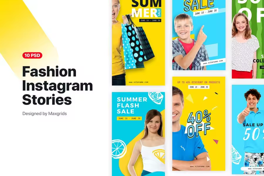 Instagram社交时尚品牌故事设计模板 Instagram Fashion Stories 1.0