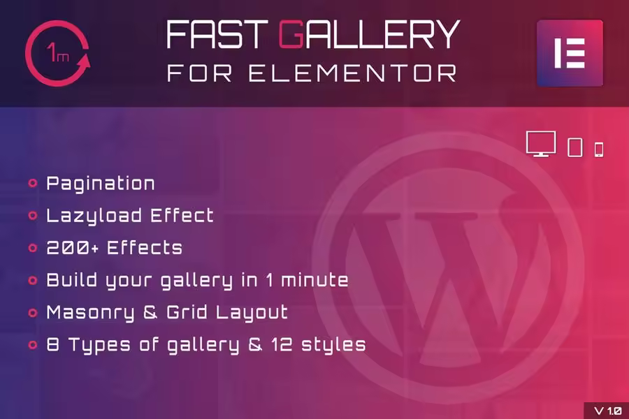 WordPress相册插件下载 Fast Gallery for Elementor WordPress Plugin
