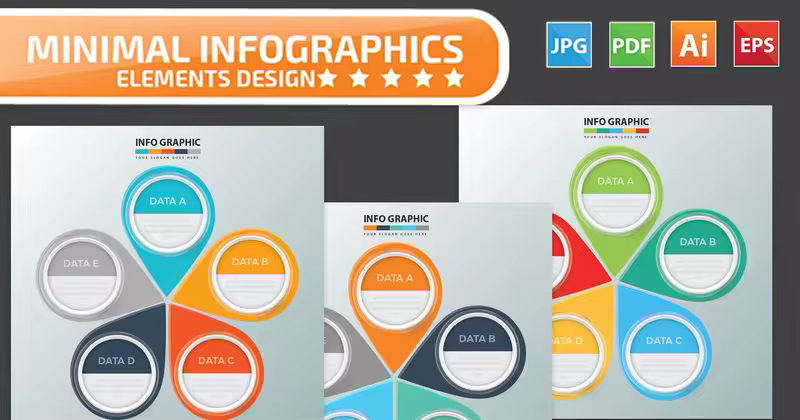 PPT幻灯片设计信息图表项目/步骤/流程说明矢量图形素材v26 Infographics Design