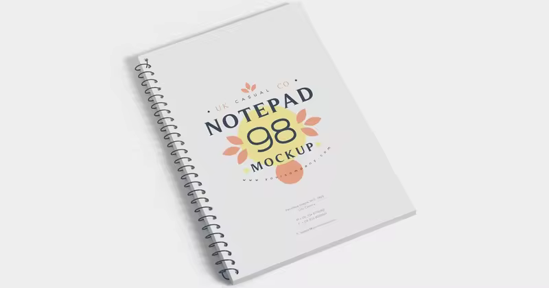 活页笔记本记事本封面设计效果图样机 Journal Mockups