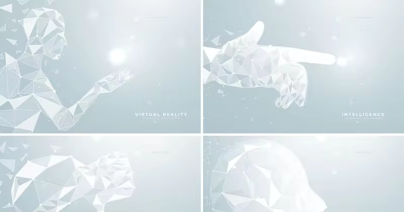 未来科技感虚拟技术人物背景 Abstract Technology Backgrounds
