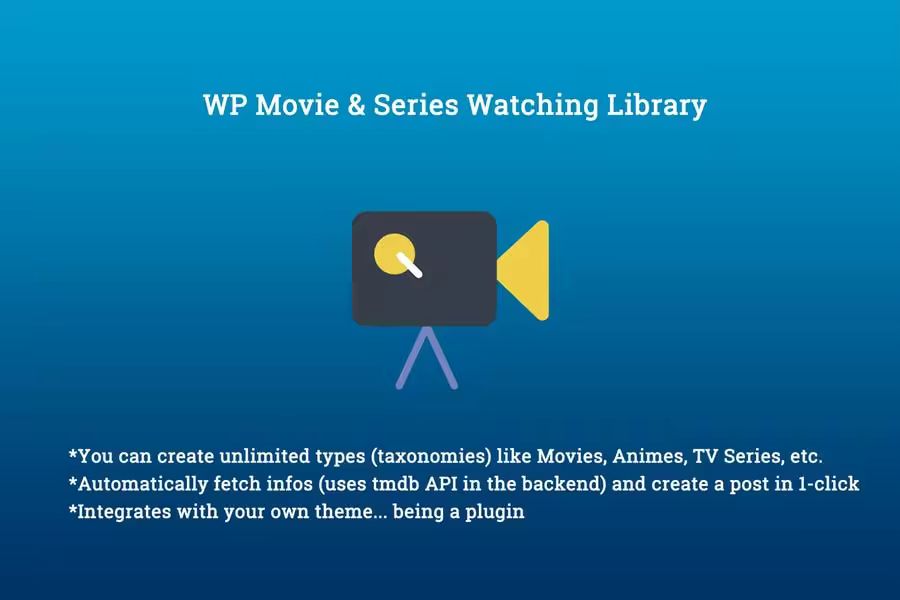 WordPress电影网站必备插件 WP Movie & Series Watching Library