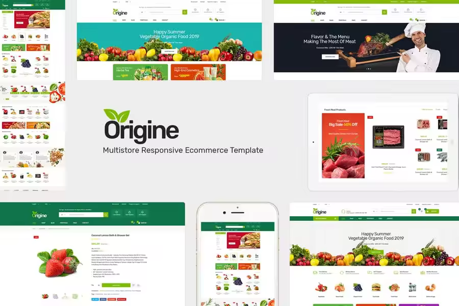 生鲜电商网站Opencart主题模板 Origine – Organic Opencart Theme