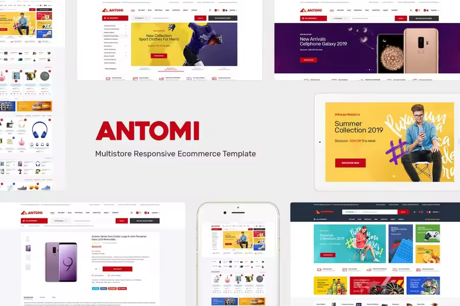 多用途综合性电商网站Opencart主题模板 Antomi – Multipurpose OpenCart Theme