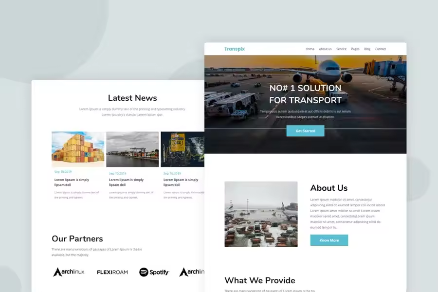 跨境物流网站EDM邮件模板下载 Transport – Email Newsletter