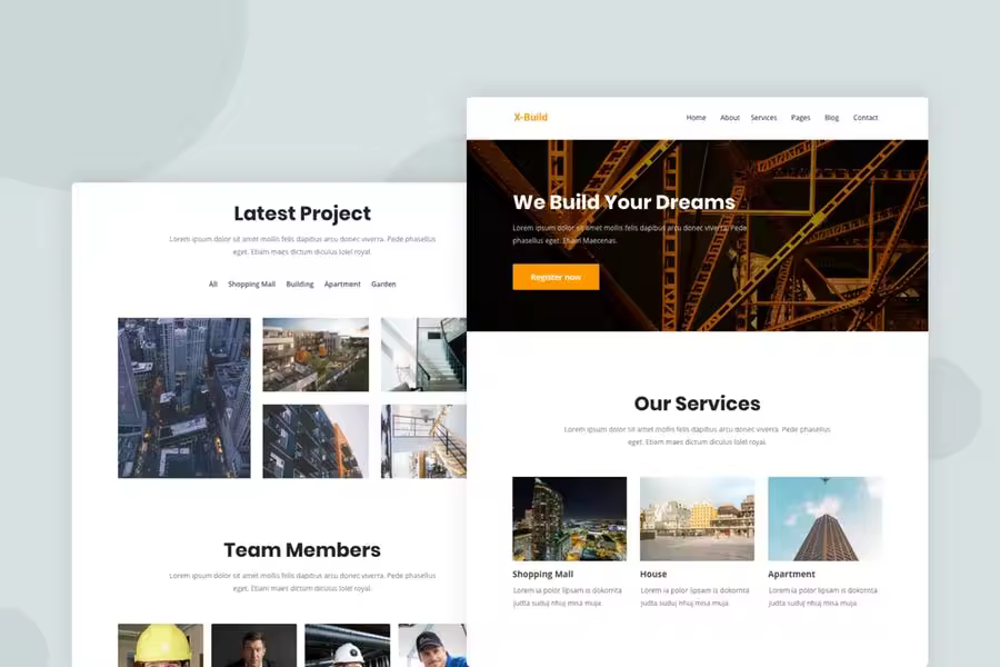建筑施工网站电子邮件订阅营销设计模板 Construction – Email Newsletter