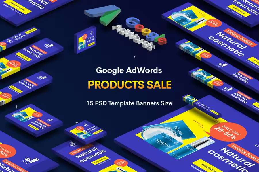 热销产品促销Banner横幅广告设计PSD模板v1 Product Sale Banners Ad