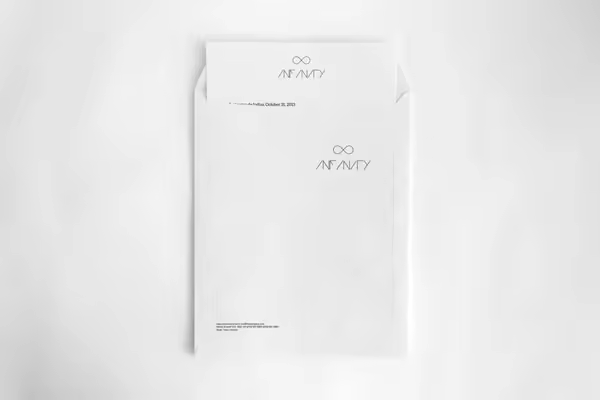 A4长信封及信头设计样机模板 A4 Envelope 01