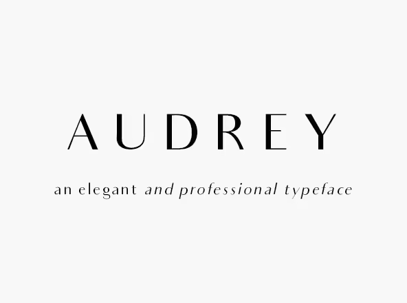 自由不规则风格无衬线英文字体集 Audrey Free Font