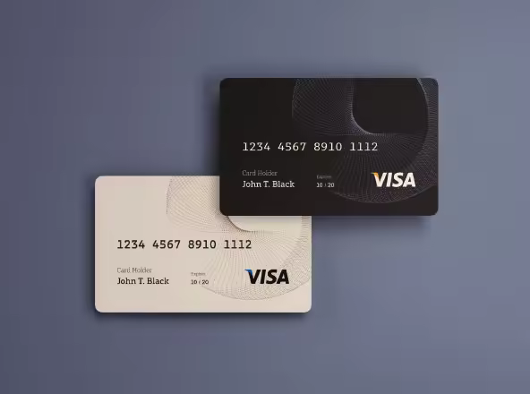 信用卡银行卡双面设计效果样机PSD模板 Credit Cards Mockup – PSD