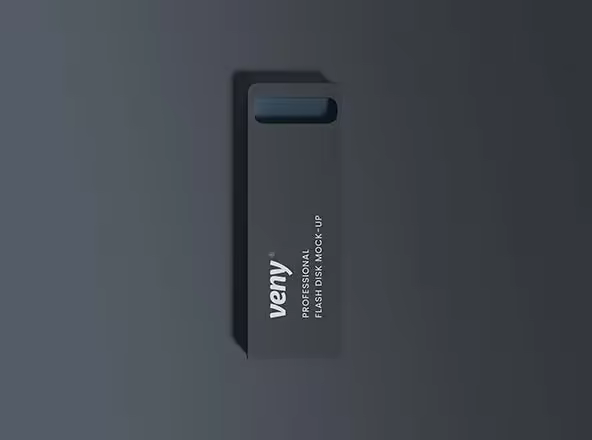 扁平长方创意U盘外观设计样机模板 Flash Disk Mockup