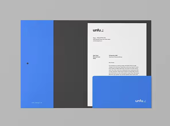 企业品牌标识文件夹设计样机模板 Branding Folder Mockup