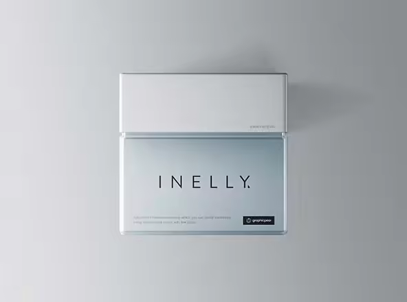 玻璃香水瓶设计效果图样机模板 Glass Square Cosmetic Jar Mockup