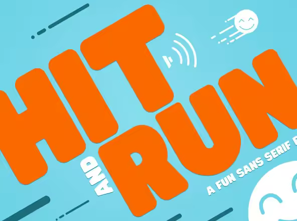 可爱风格英文无衬线字体 Hit and Run Fun Sans Serif Font