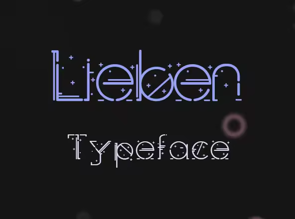 十字闪耀星星装饰字体素材 Lieben Free Typeface