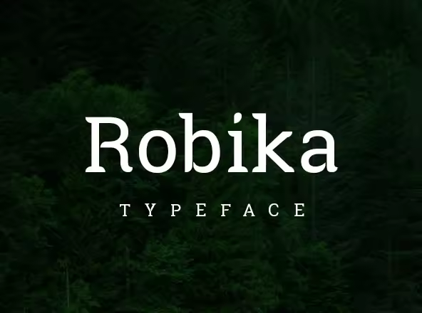 带有独特圆角英文衬线字体 Robika Serif Typeface