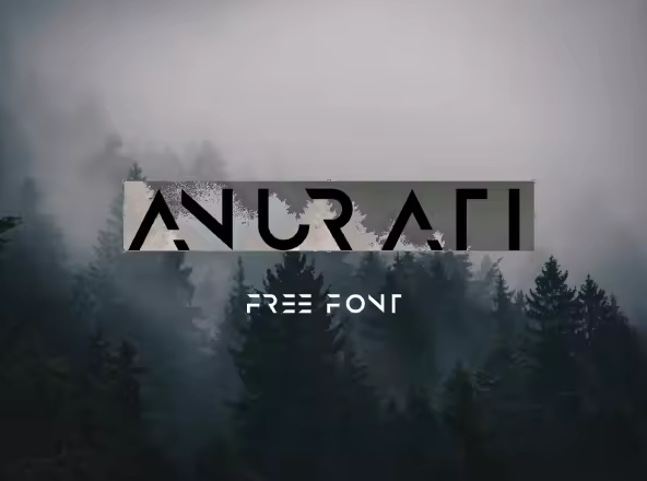 自然风景主题英文字体符号＆无衬线字体合集 Anurati Free Font