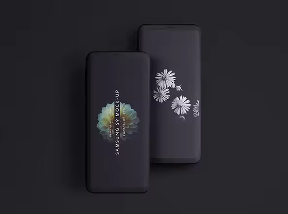 三星Galaxy S9智能手机屏幕演示样机模板 Samsung Galaxy S9 Phone Mockup