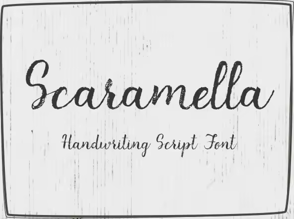 软刷画笔手工制作英文书法字体 Scaramella Handwriting Script Font