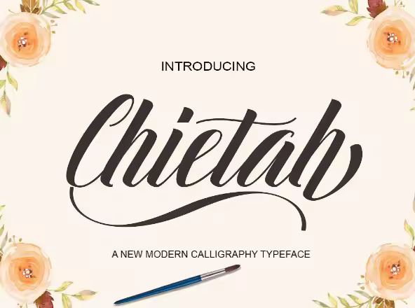时髦斜体字风格英文字体素材 Chietah Script Font