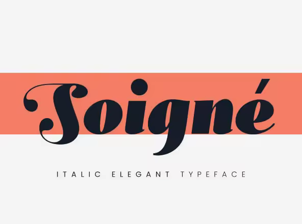 时尚优雅斜体粗黑衬线字体素材 Soigné Italic Elegant Typeface