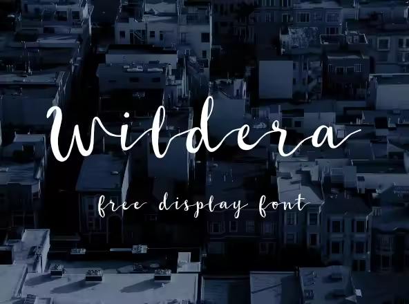 英文连笔书法字体下载 Wildera Display Font
