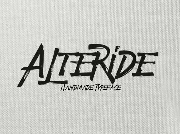 软刷画笔英文手写字体 Alteride PenBrush Typeface
