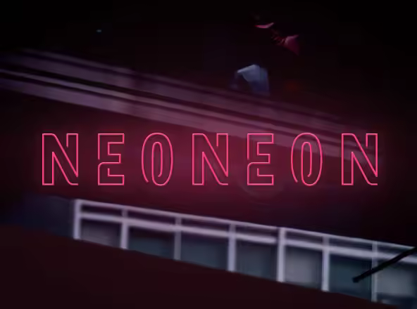 80年代发光霓虹灯效果装饰字体 Neoneon Glowing Typeface