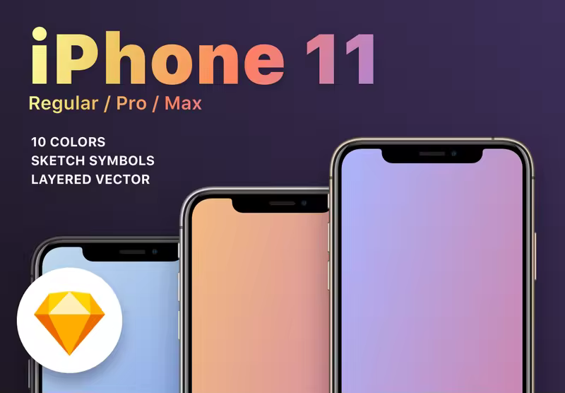 小咖下午茶：全新 2019 iPhone 11 矢量样机素材下载[XD]