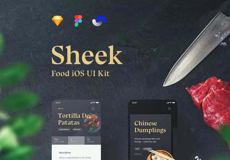 小咖下午茶：基于shift规范设计系统的美食类APP UI KITS套装下载[Sketch,Fig,Ae]