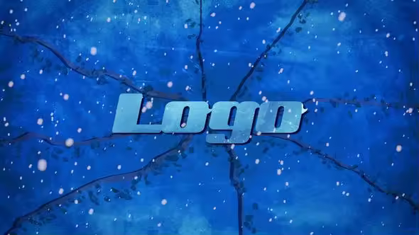 冰块光面效果Logo演示动画PR模板素材 Winter Ice Logo