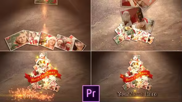 圣诞树动画特效电子相册视频PR模板 Christmas Photos – Premiere Pro