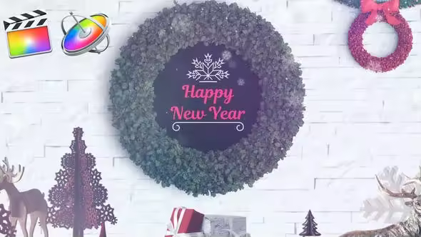 圣诞节主题风格电子相册视频FCPX&Motion模板 Christmas Gallery for FCPX and Motion 5