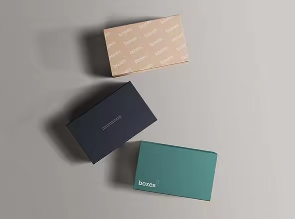 鞋盒产品包装盒顶视图样机模板 Top View Box Packages Mockup