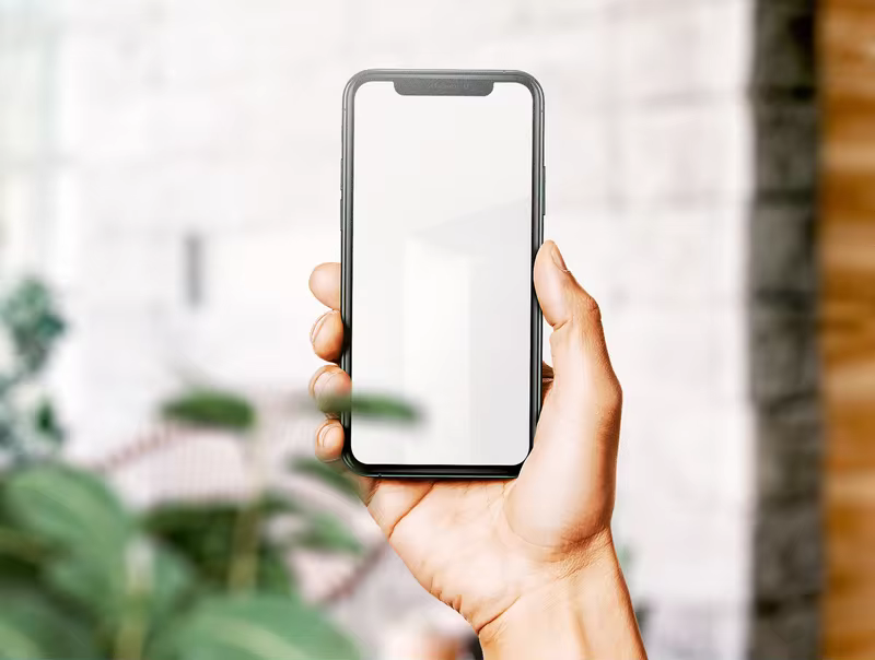 小咖下午茶：手持动作iPhone11屏幕预览图样机