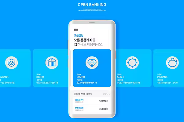 银行APP账户管理主题海报设计素材