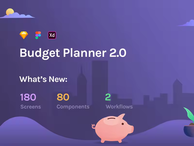 小咖下午茶：预算规划资金管理APP移动应用UI KIT