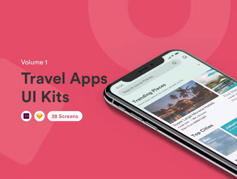 小咖下午茶：高质量的旅行/旅游APP应用iOS UI设计套件