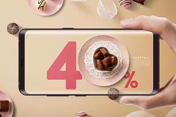 购物活动40%折扣促销宣传海报设计模板