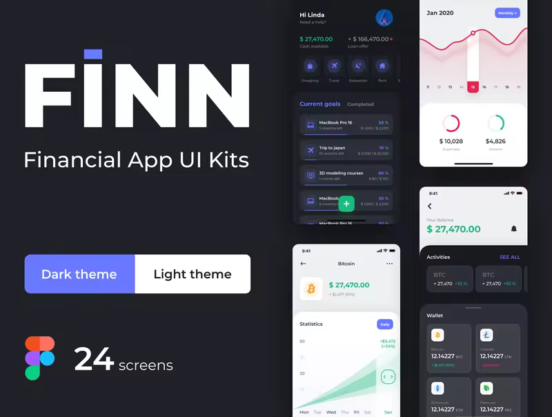小咖下午茶：金融银行APP应用程序UI套件