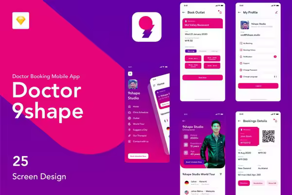 小咖下午茶：医生预约APP应用程序IOS UI套件
