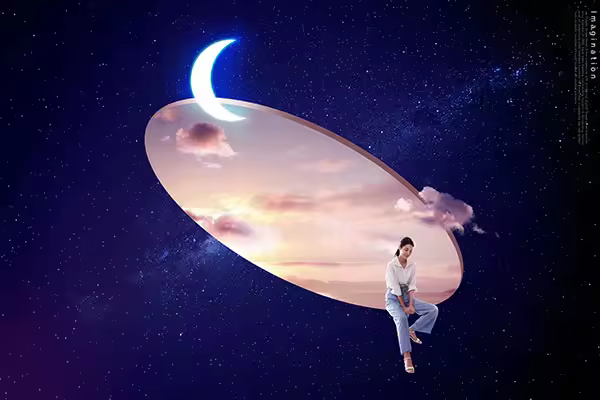 抽象空间未来风格星空背景图形psd素材