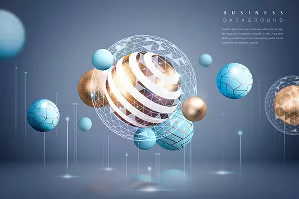 未来科技星球商业背景图psd素材