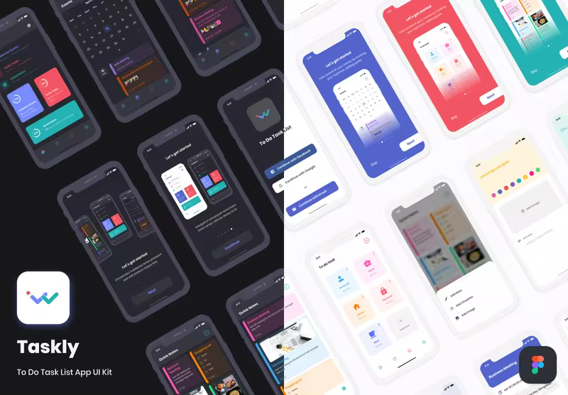 小咖下午茶：任务&待办事项列表App应用程序UI套件