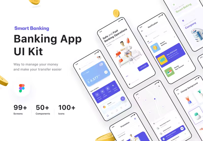 小咖下午茶：智能银行业务App UI套件