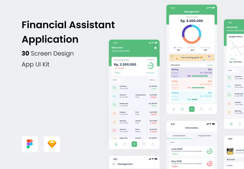 小咖下午茶：金融财务助理iOS UI套件