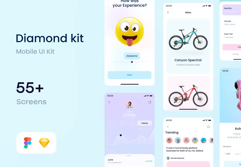 小咖下午茶：多功能通用移动App应用设计UI套件